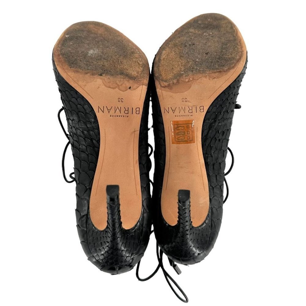 Alexandre Birman Donna Black Python Textured Leat… - image 8